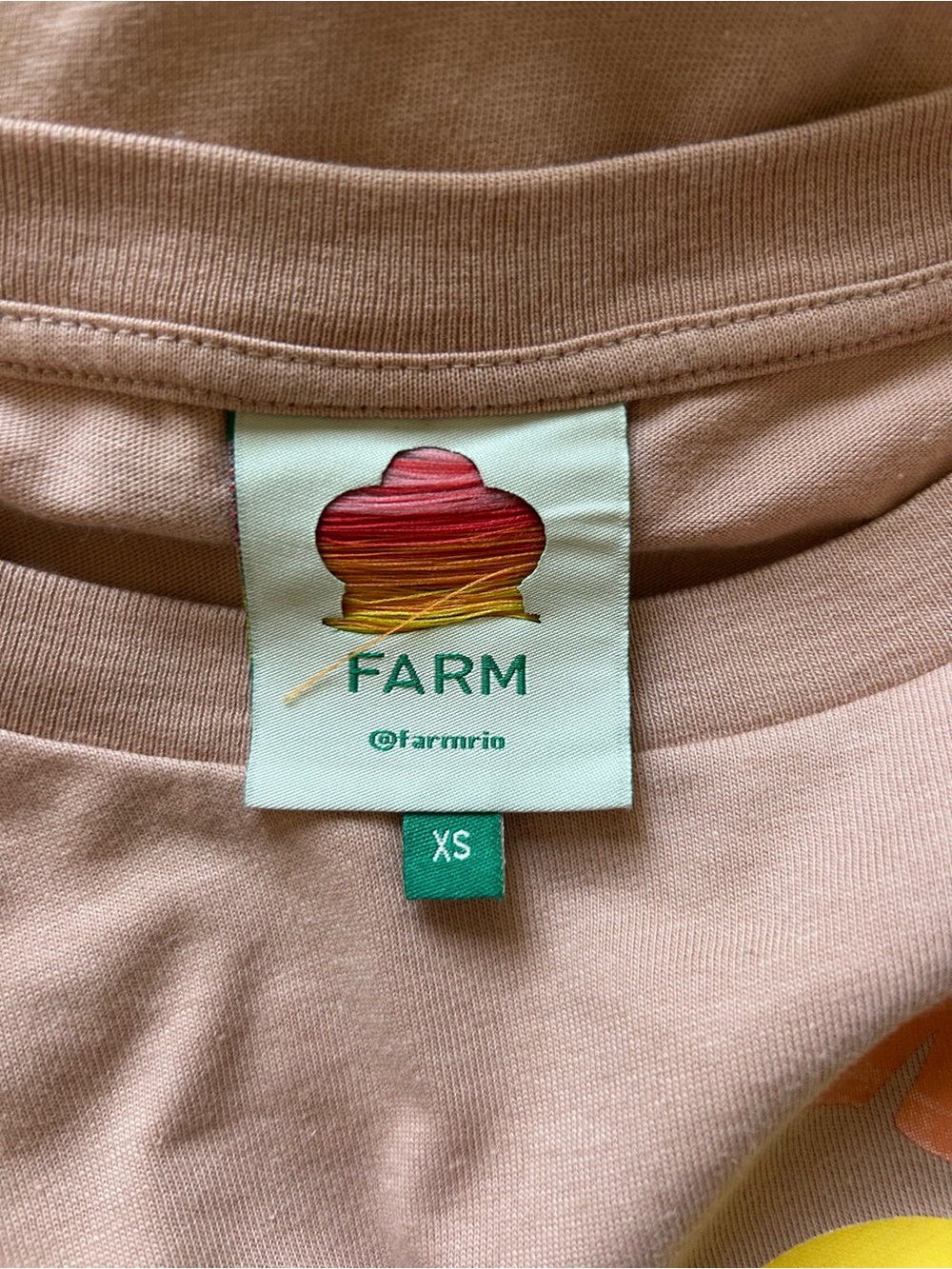 Farm Rio Ipanema Girls Peach Graphic Print Shirt Dress - Picture 9 of 9